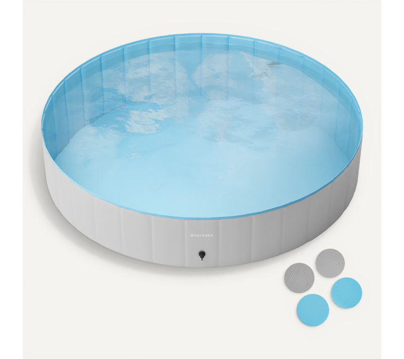 Piscine Pour Chien Nele En Polychlorure De Vinyle Gris/bleu