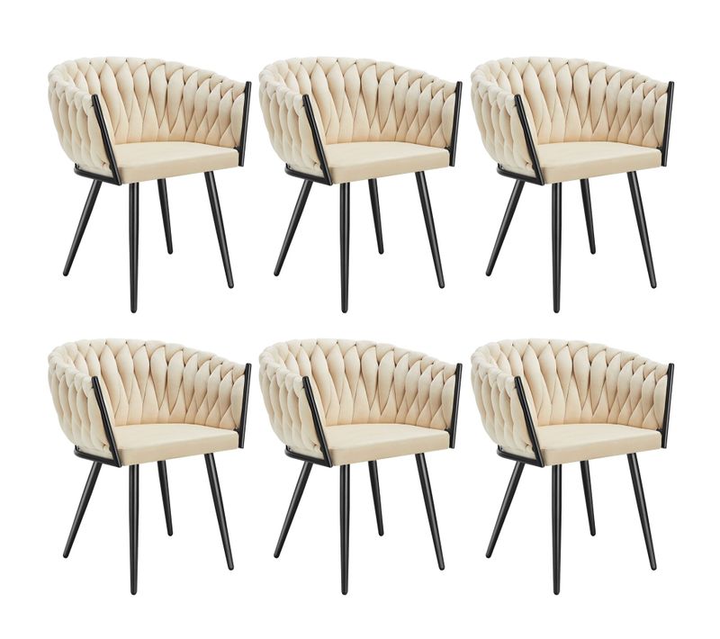 Lot De Chaises De Salle à Manger Astano En Acier Enduit De Poudre/polyester Sable