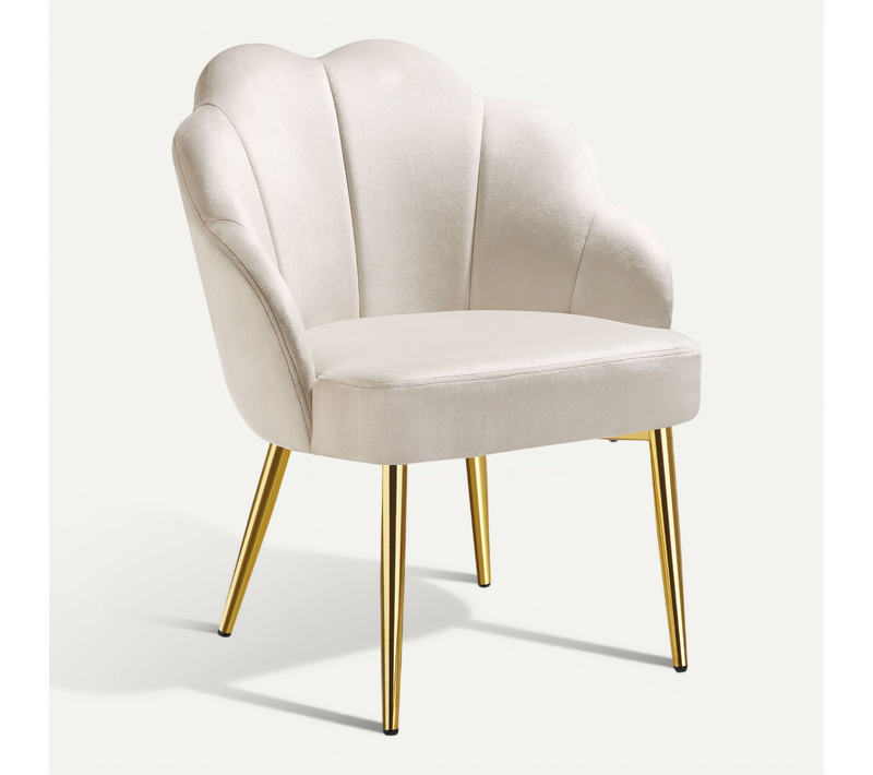 Par Pièce Fauteuil Cocktail Hellen En Polyuréthane Crème/or