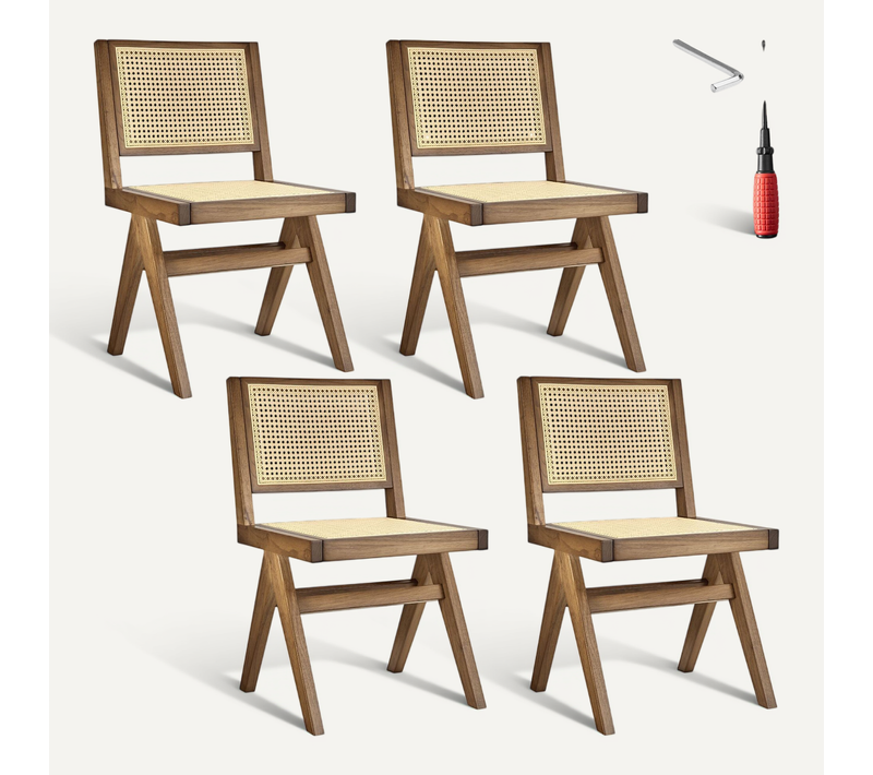 Lot De 4 Chaise En Bois Lissy En Bois Chêne Clair