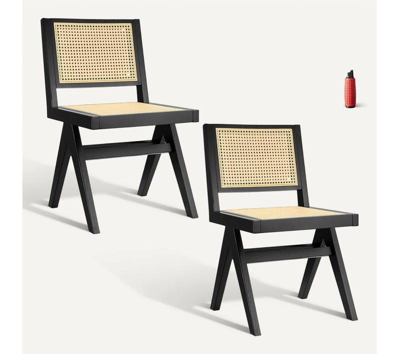 Lot De 2 Chaise En Bois Lissy En Bois Noir