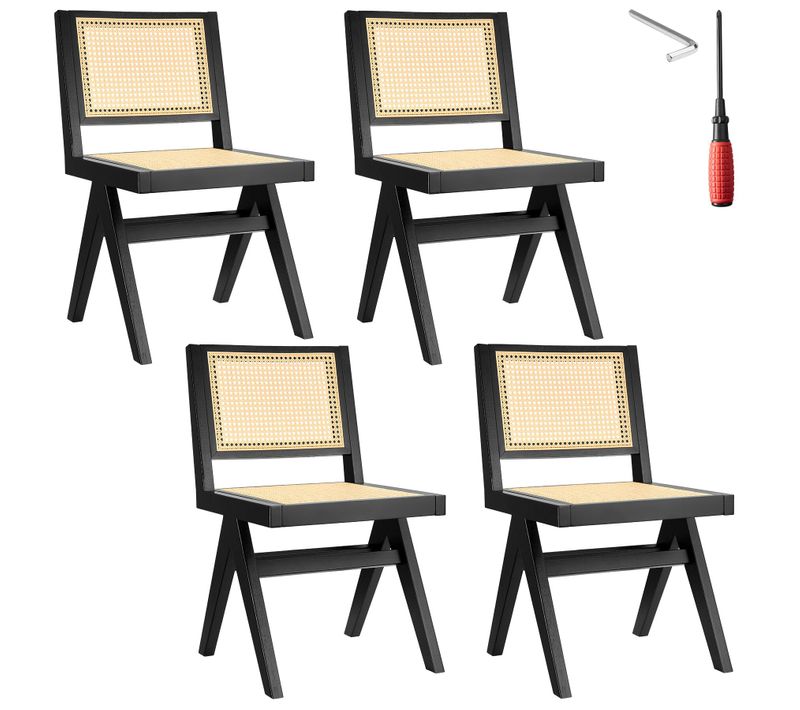 Lot De 4 Chaise En Bois Lissy En Bois Noir