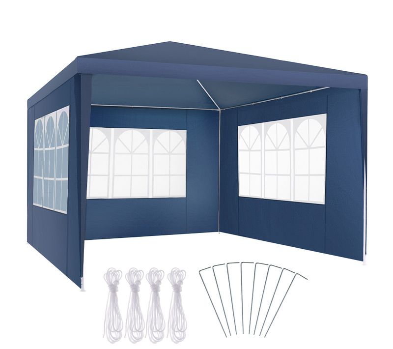 Pavillon Barinas En Polyéthylène, Acier Bleu
