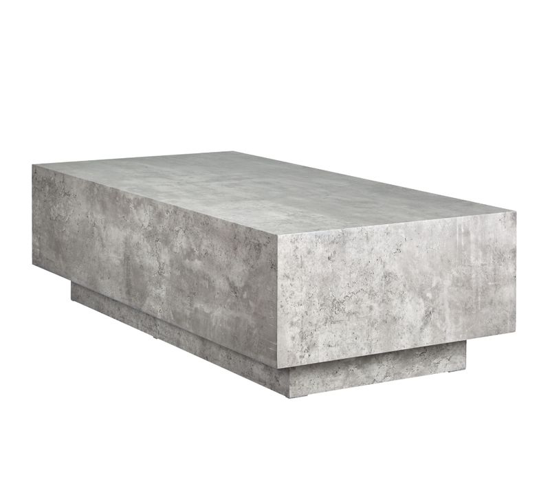 1 Table Basse Lasley En Bois Mdf Aspect Béton