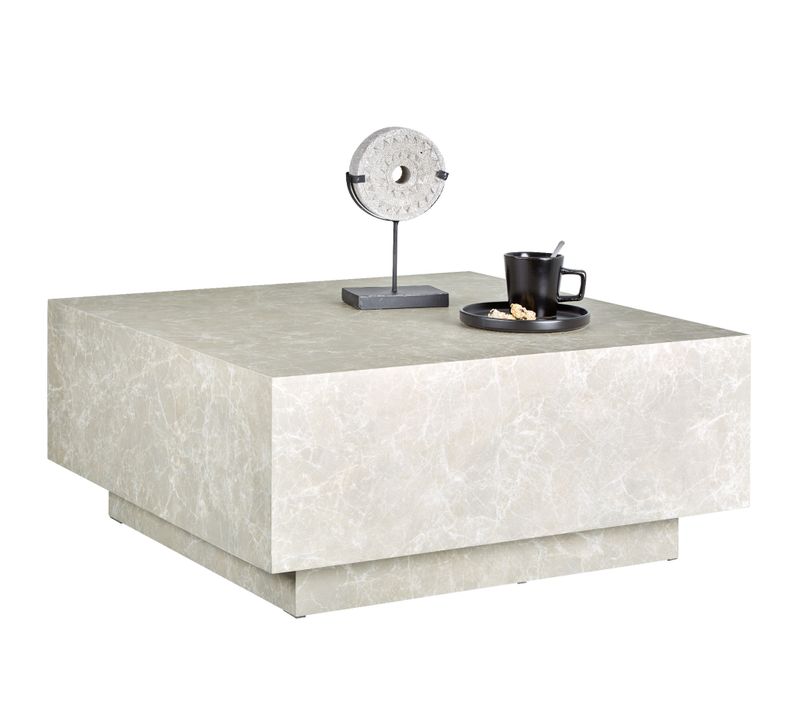 1 Table Basse Lasley En Bois Mdf Aspect Travertin