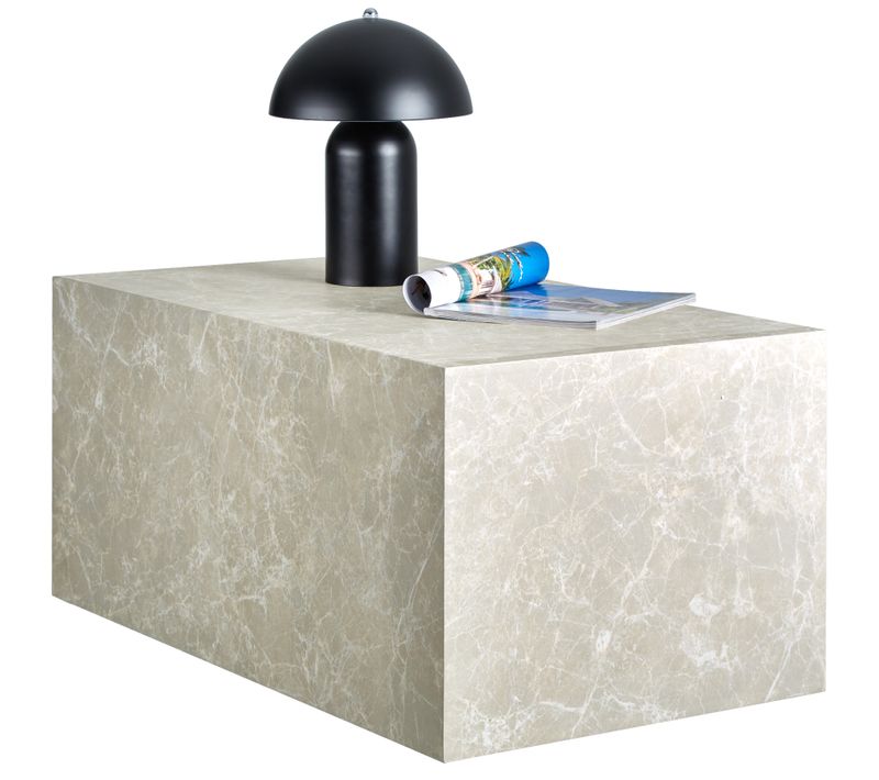 Table Basse En Bois Mdf Sans Montage 90 X 50 X 40 Cm Aspect Travertin