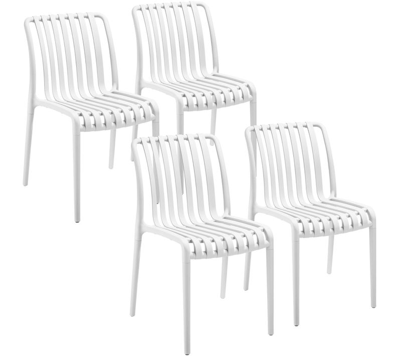 Chaises De Jardin Alcudia En Polypropylène Crème