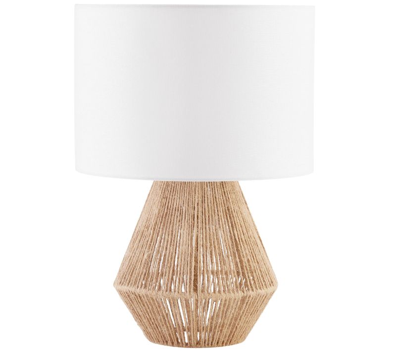 1 Lampe De Chevet En Jute Style Bohème Lignea Lux En Jute, Acier Marron Naturel