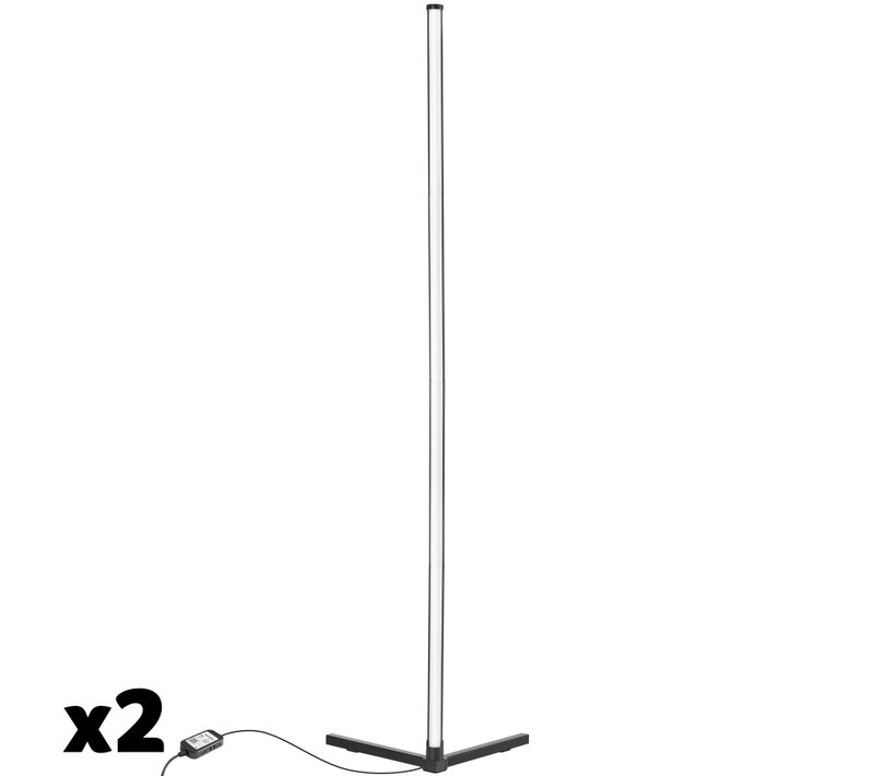 Lampe Sur Pied LED Spectra En Aluminium Noir/blanc