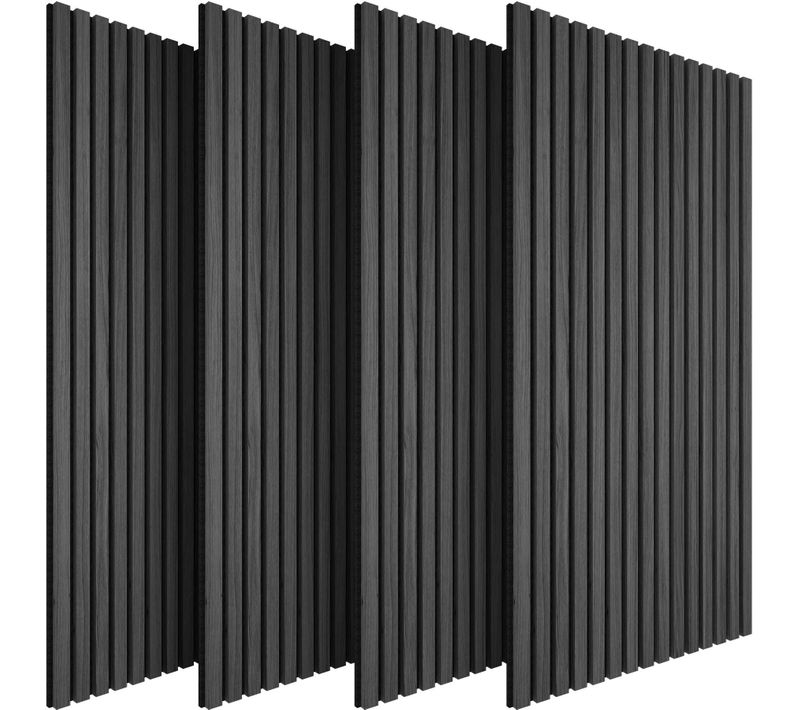 Lot De 4 Panneaux Acoustiques Sonic Wall En Bois Mdf Chêne Noir