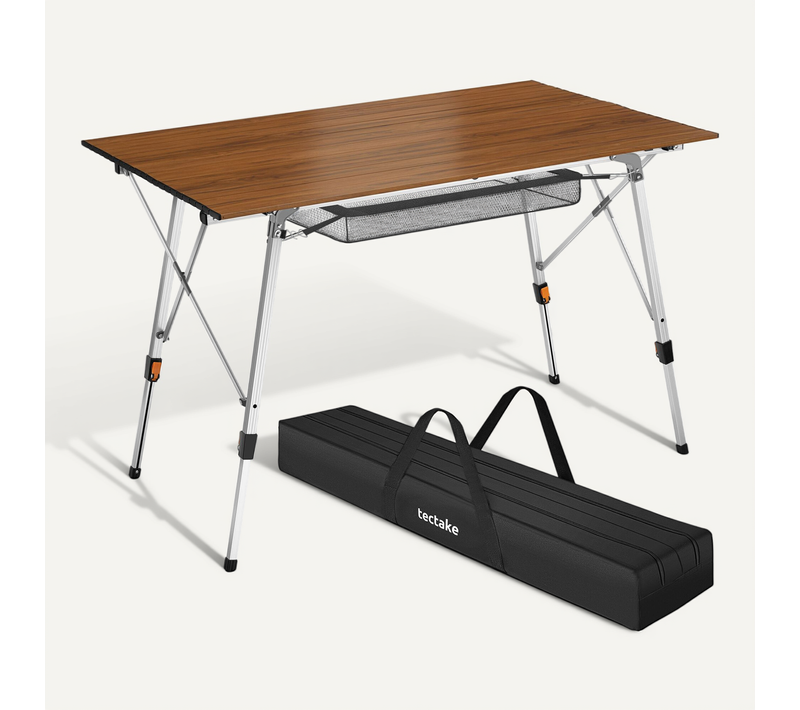 1 Table De Camping En Aluminium Bastian En Aluminium Aspect Bois