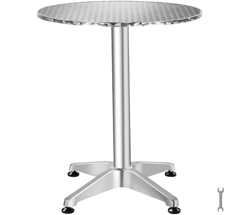 Par Pièce Table De Bistrot En Aluminium Viktor En Bois Mdf Argent