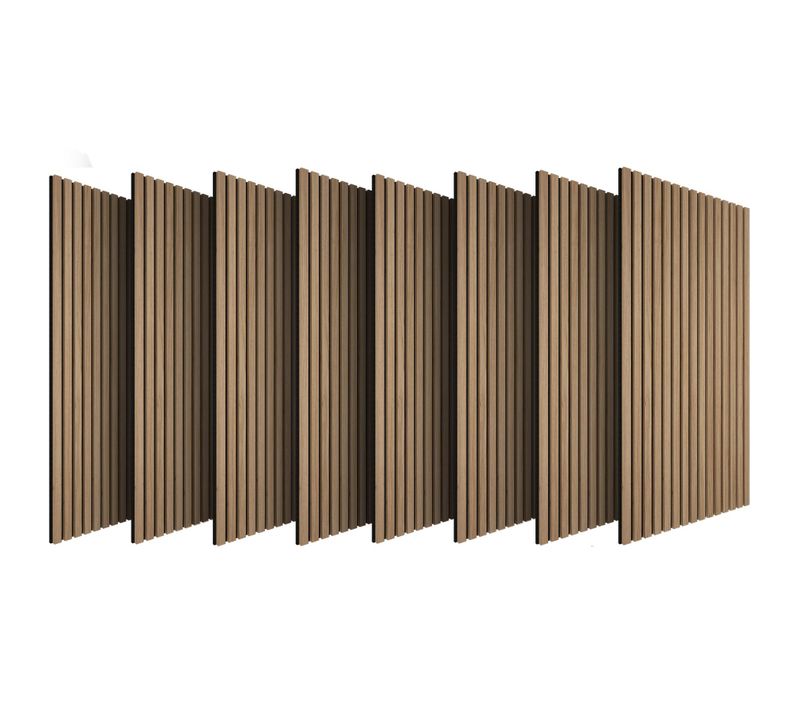 Lot De 8 Panneaux Acoustiques Sonic Wall Iv En Bois Mdf Marron Chêne