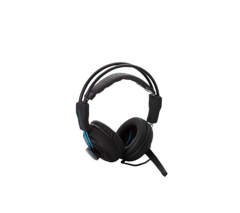 Casque Gamer - Filaire - Erazer - Md 88640 Gaming Headset - PC Ou Console - Noir / Bleu