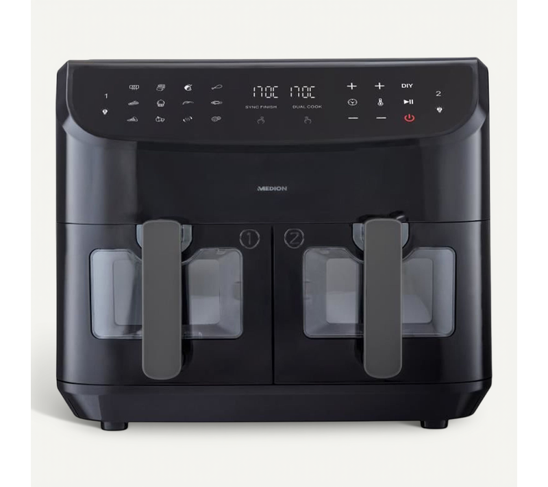 Friteuse à Air Chaud - P20 XXL Twin - 2600 W - 2 Paniers - 9 Programmes - Noir