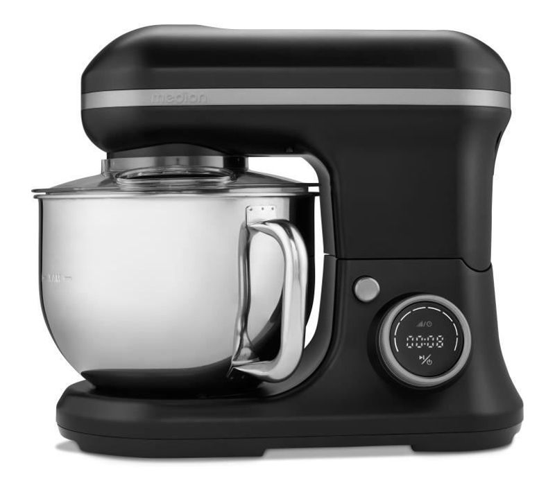 Robot Pâtissier - Md18420 - 1200 W - 5 L - 8 Vitesses - Bol à Glace - Noir