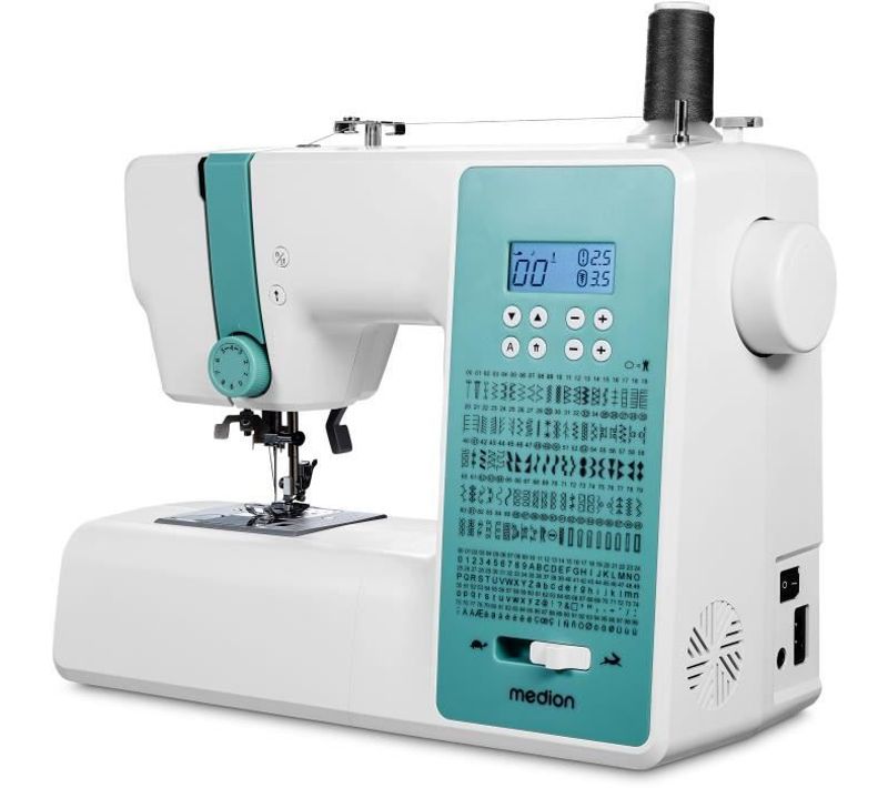 Machine à Coudre Numérique - Sd 36 - 38w - 270 Points - 700 Tr/min - LED - Turquoise