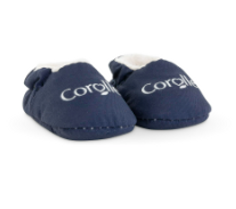 Chaussons Bleu Marine, Pour Poupon 30cm
