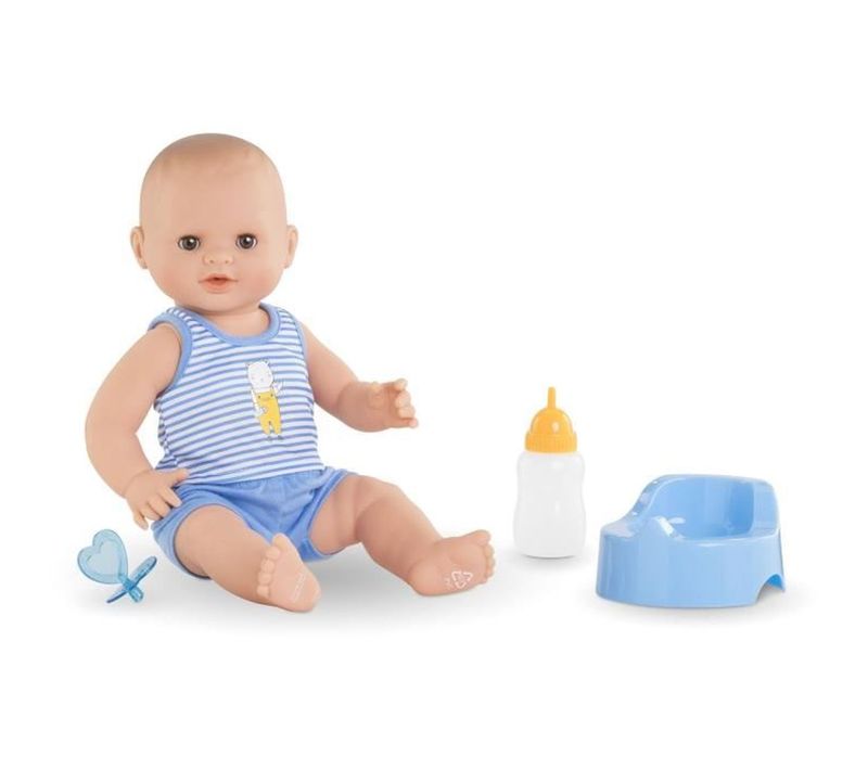 Poupée Pot 36 Cm Garçon - Vinyle Parfumé, Yeux Dormeurs, Accessoires Inclus