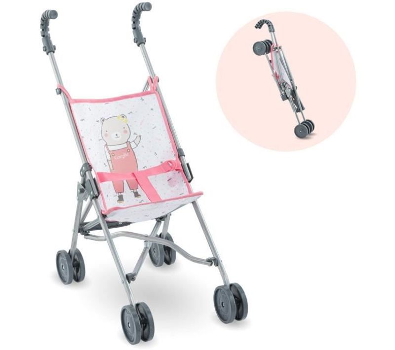 Poussette Canne Rose Pour Poupon 36cm, 42cm Et 52cm