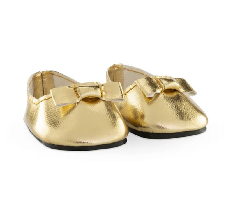Ballerines Dorées, Pour Poupon 36cm