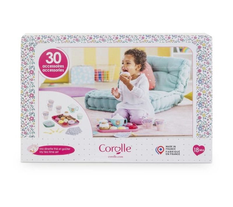 Ma Dinette Thé Et Goûter - Set 30 Accessoires Pour Poupées, Pastel Fleuri