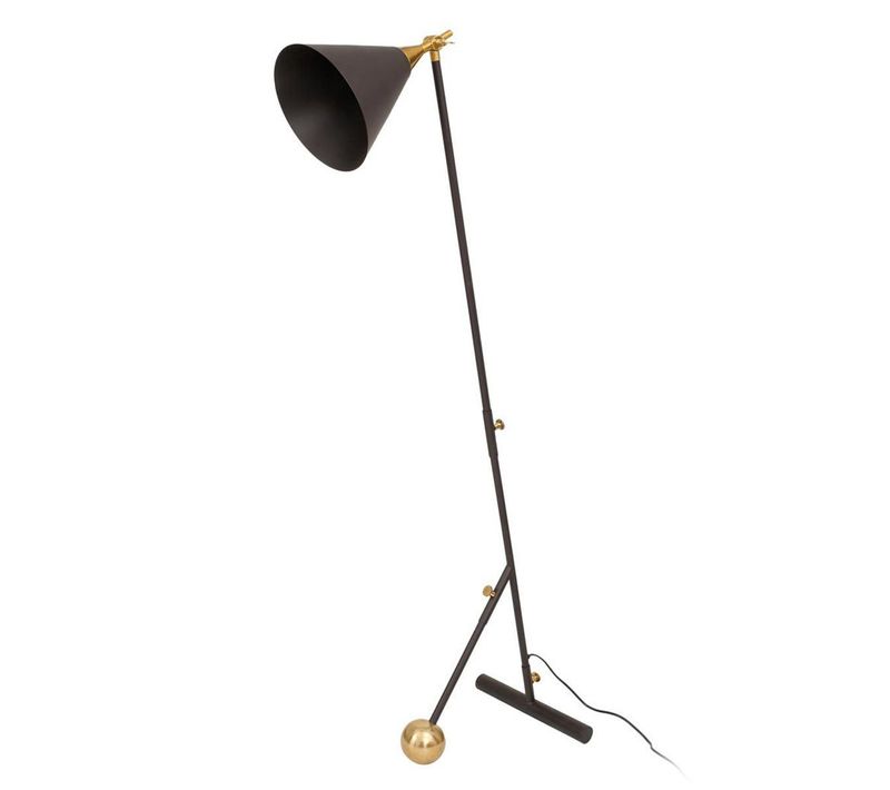 Lampadaire Industriel "celeste" 148cm Noir et Or