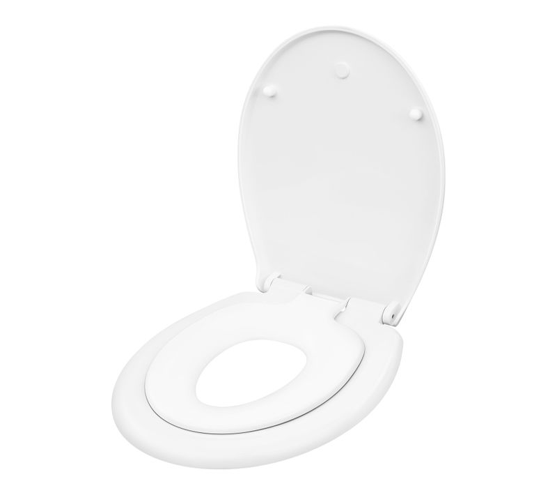 Abattant Wc En Plastique Avec Siège Intégré De L'enfant.couvercle De Toilette Softclose.blanc