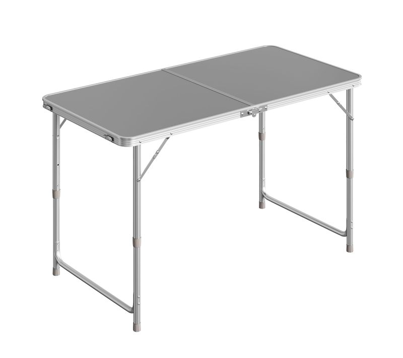 Table De Camping Pliante.table De Jardin.table De Travail.réglable En Hauteur En Aluminium Mdf.gris