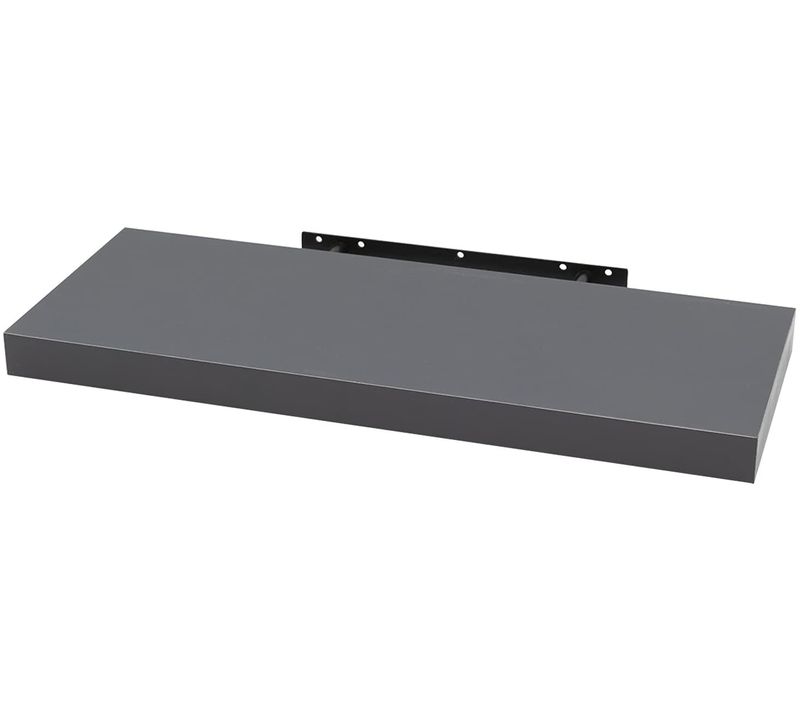 Étagère Murale Cube En Bois Mdf. Étagère Pour Livres-cd-dvd.60x22.9x3.8cm.gris Foncé