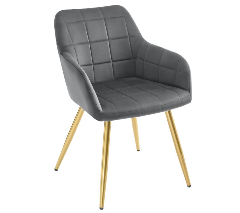 Chaise De Salle à Manger Chaise De Cuisine Chaise De Salon En Velours + Métal Gris Foncé