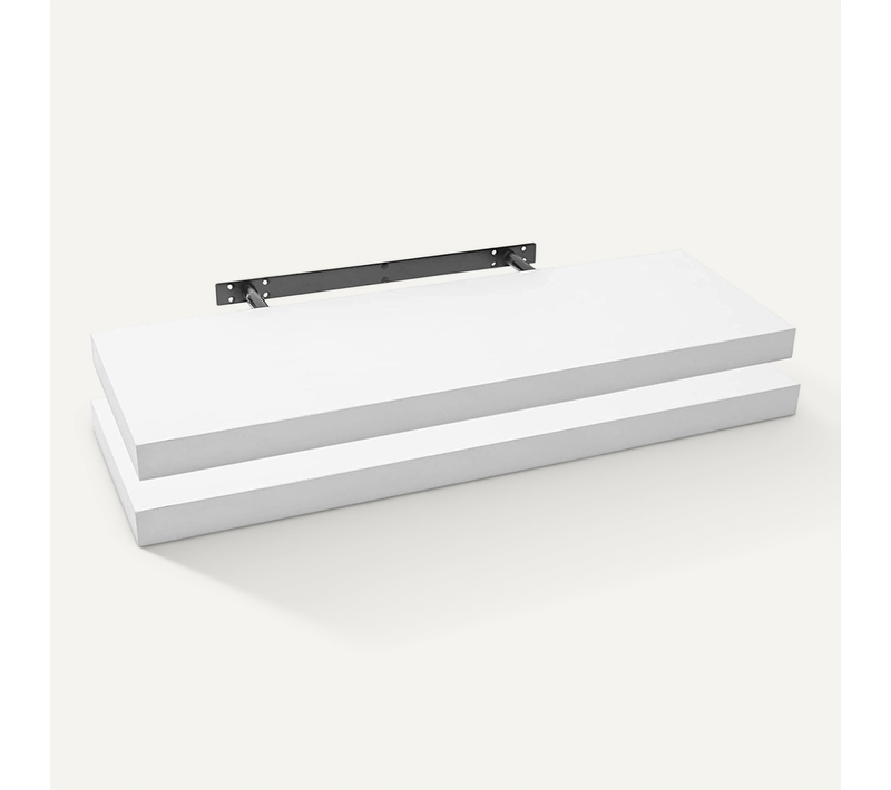 Lot De 2 Étagère Murale.pour Salon/cuisine/chambre/salle De Bain 90x22.9x3.8cm.blanc.