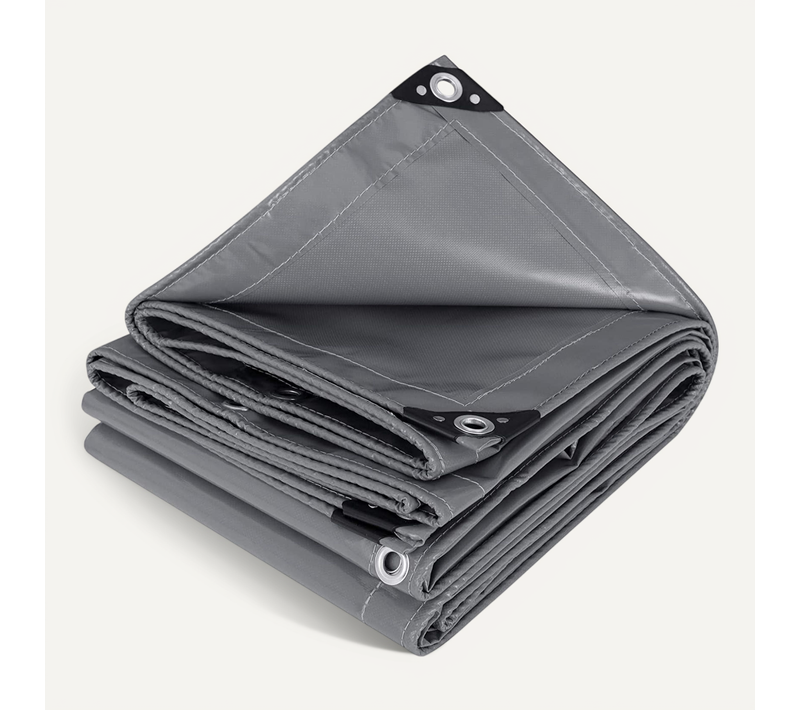 Bâche De Protection.pe Bâche Piscine 500g/m².couverture Imperméable+indéchirable.4x5mgris Foncé