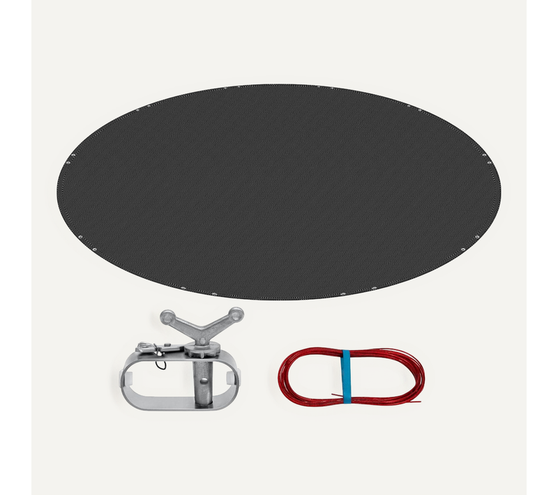 Couverture Piscine Ronde F610 Cm.convient Aux F500-550 Cm.anti-poussière En Pe 200g/m².