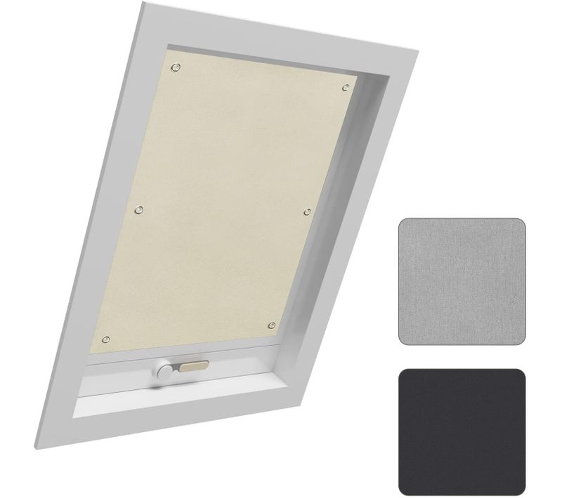 Store Pour Fenêtre.rideau Occultant Avec Ventouses.sans Perçage Protection Solaire.beige.96x115cm