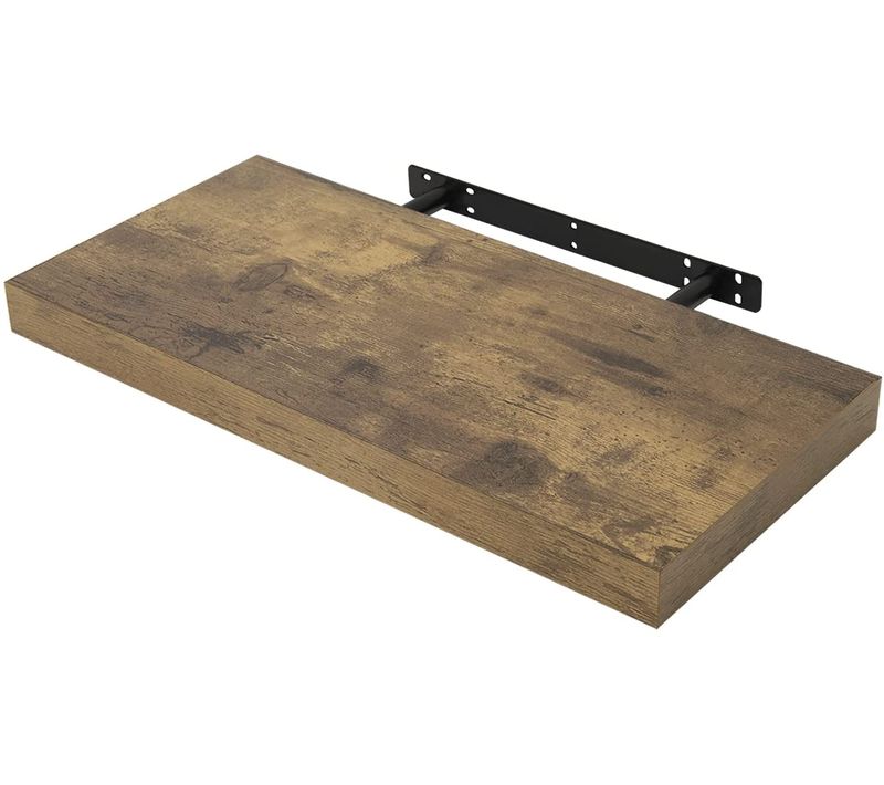 Étagère Murale.étagère Suspendue.étagère Flottante De Cd Dvd.50x23x3.8cm Marron Rustique.