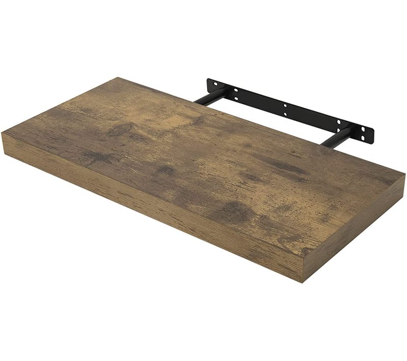 Étagère Murale.étagère Suspendue.étagère Flottante De Cd Dvd.60x23x3.8cm Marron Rustique.