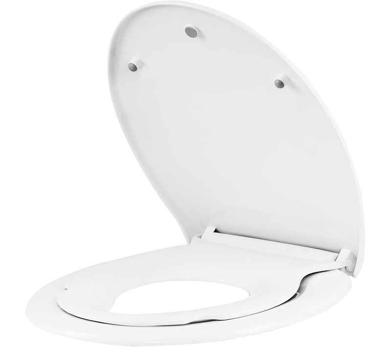 Abattant Wc Familial Avec Siège De Toilette Enfant Détachable. Montage Supérieur Et Inférieur.blanc