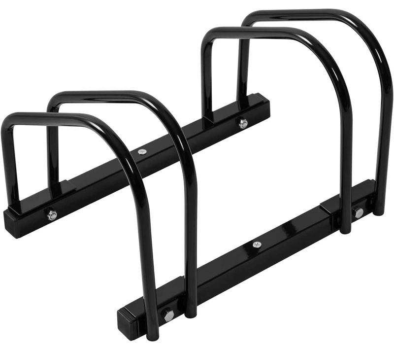 Râtelier Vélo Pour 2 Vélos.range Vélo Au Sol Ou Mural.porte-vélos En Métal Noir