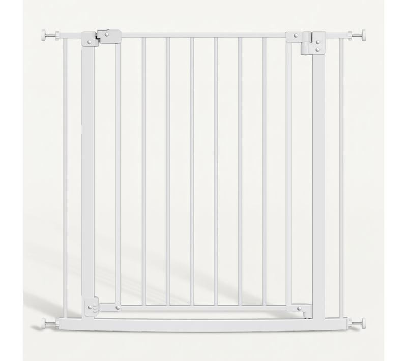 Barrière De Sécurité,porte Et Barrière D'escalier,pour Passage De 75-87cm De Largeur,en Métal,blanc