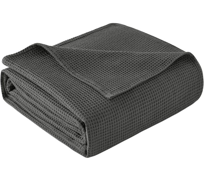 Couvre Lit En 100% Coton.jeté De Canapé.dessus De Lit.170x210cm.gris Foncé