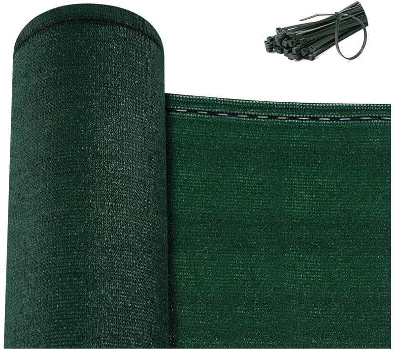 Brise Vue Jardin,clôture Brise Vue,en Pehd 180g/m²,filet Occultant,avec Attaches Câbles,1,5x15mvert