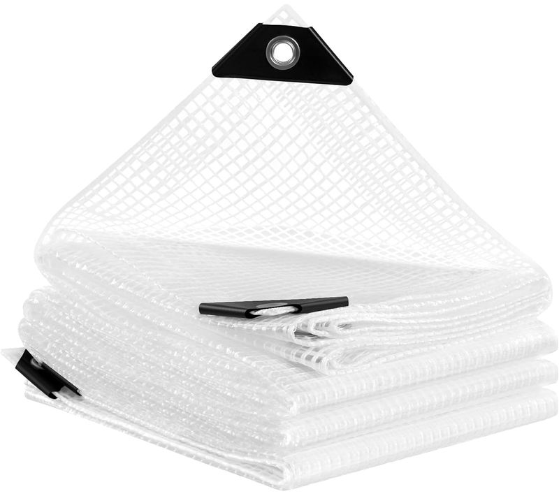Bâche De Protection Imperméable En 140g/m² Pe Avec Oeillets En Métal Antiroullie.3x5m,transparente