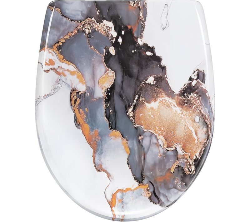 Abattant Wc Avec Frein De Chute,charnières Réglables,montage Supérieur/inférieur,en Plastique