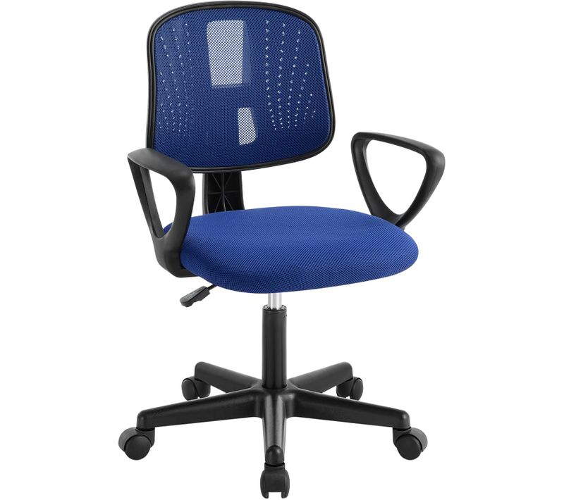 Chaise De Bureau Pour Enfants, Chaise D'ordinateur à Roulettes, Pivotante, Hauteur Réglable, Bleu