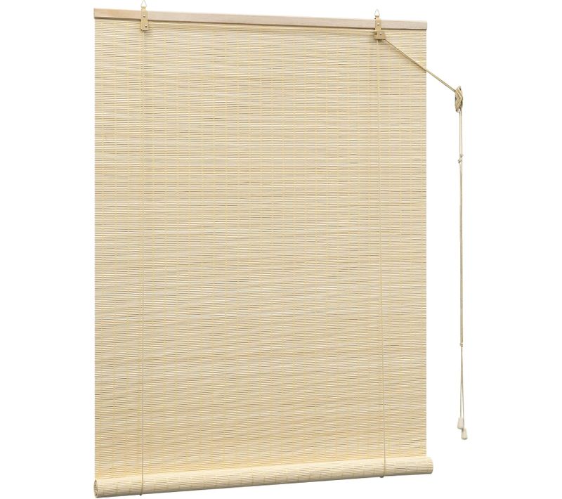 Store Enrouleur Bambou,Store Occultant En Bambou,Protection Solaire,Tirage Latéral,Nature,70x160cm