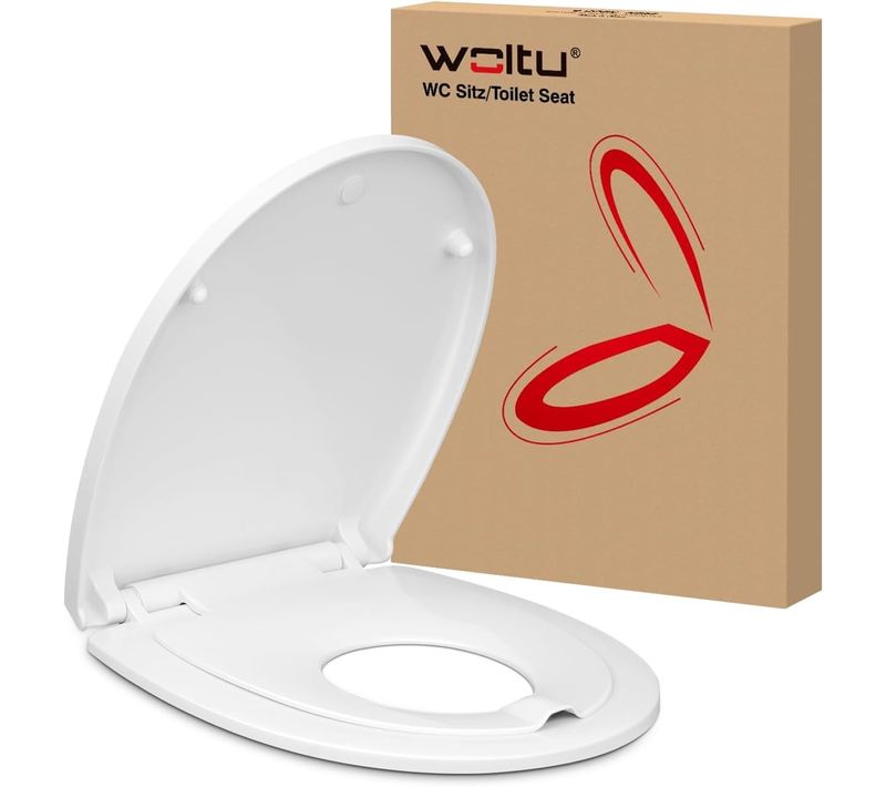 Abattant Wc Familial, Avec Siège Pour Enfant Intégré, Forme En O, Duroplast,pour Adultes Et Enfants