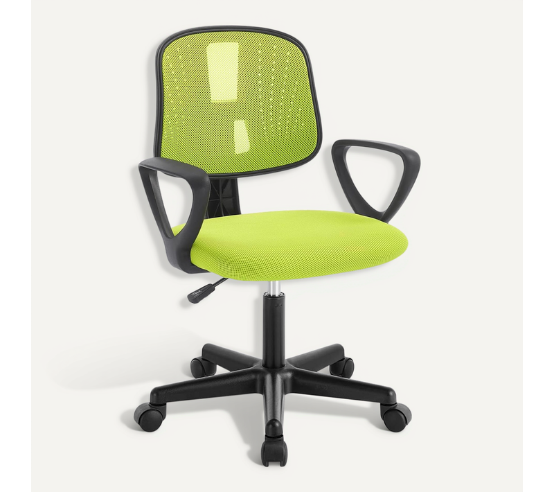 Chaise Bureau Enfant, Fauteuil Bureau Enfant, En Maille Respirante, Dossier Réglable, Vert