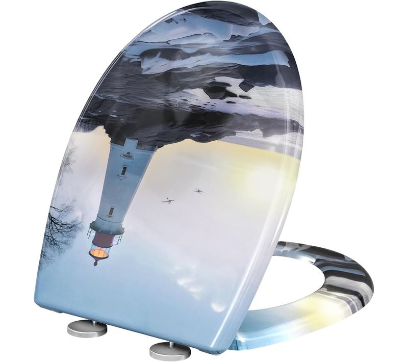 Abattant Wc Avec Frein De Chute, Dégagement Rapide, Charnières Réglables, En Plastique Duroplast