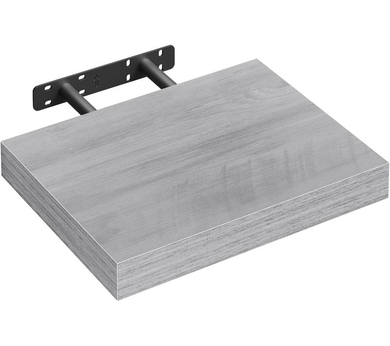 Étagère Murale, Étagère Flottante De Cd, Pour Cuisine, Salle De Bain 30x22.9x3.8cm, Gris Chêne